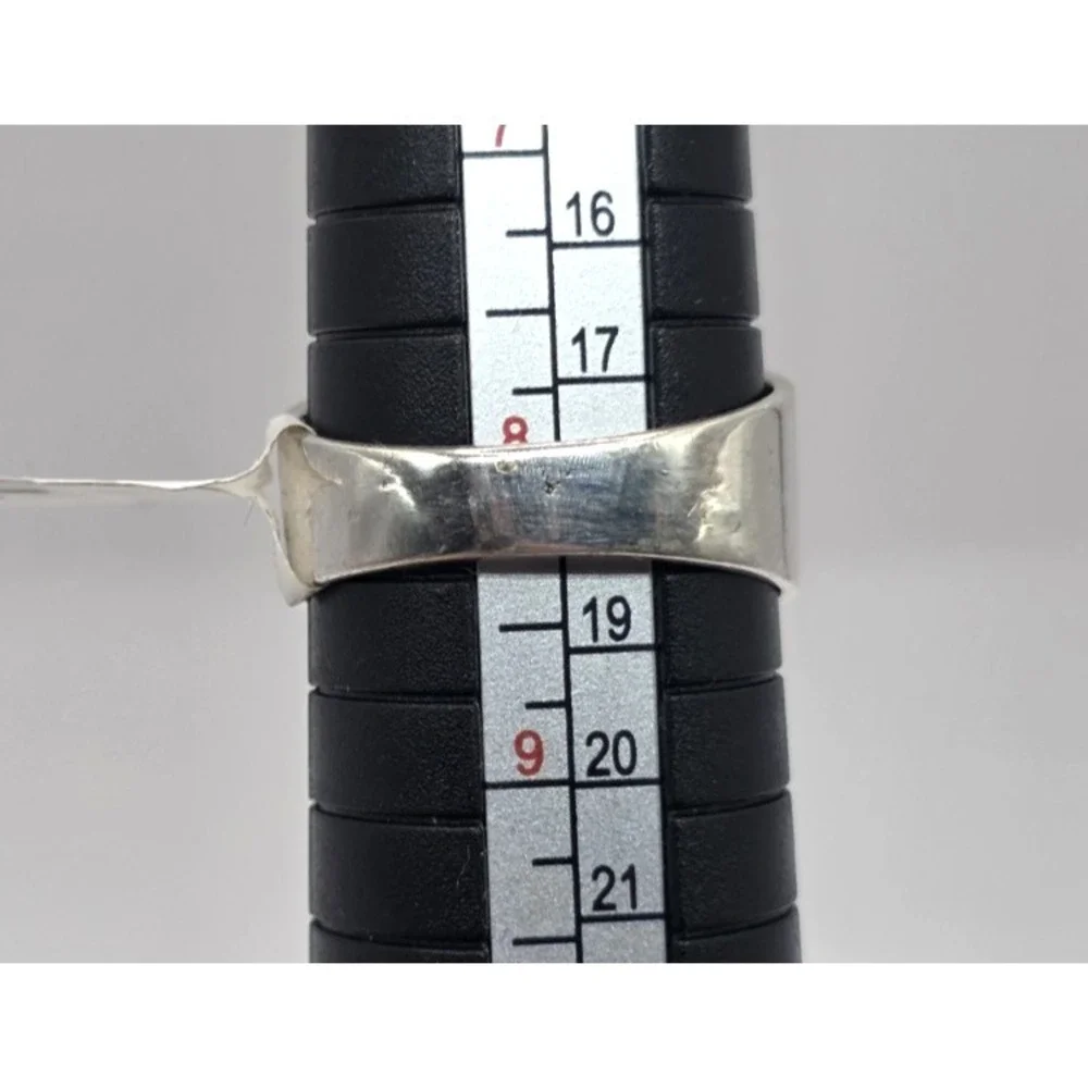 Citrine Faceted Marquise Ring Size 8 Sterling Silver 925 Wide Band Statement NWT